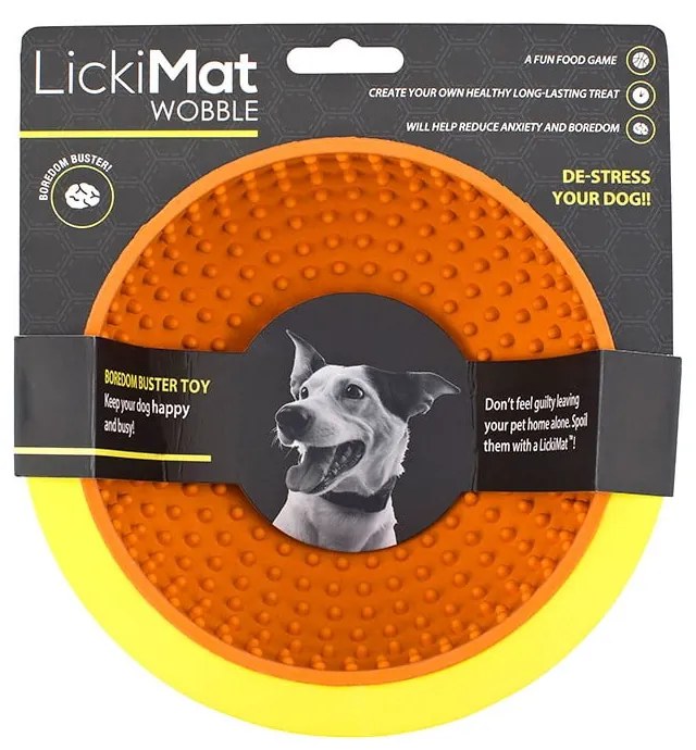 Bol pentru lins Wobble Orange – LickiMat