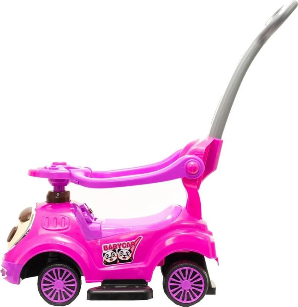Masinuta copii si bebe NOVOKIDS™ BabyCar, Cu melodii si lumini, Maner de impins pentru parinti detasabil, Functie trotineta fara pedale, Pentru