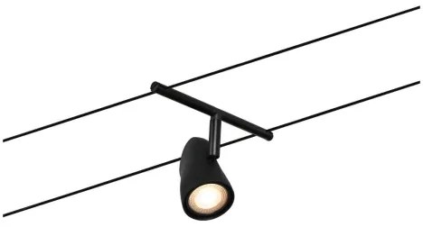 Paulmann 94469 - Set 5xGU5,3/10W, sistem complet pe cablu CUP, 230V, negru