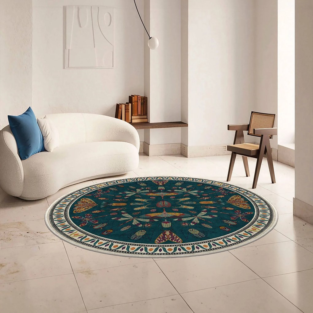 Covor  Conceptum Hypnose 100/100 cm, Culoare: Albastru
