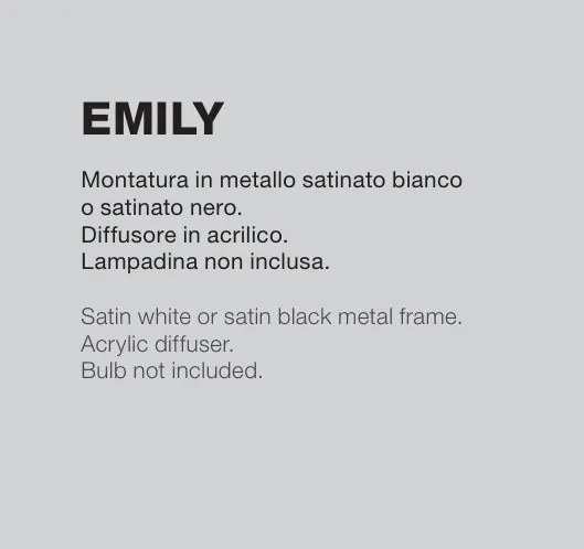 Spot aplicat tavan EMILY P alb sau negru