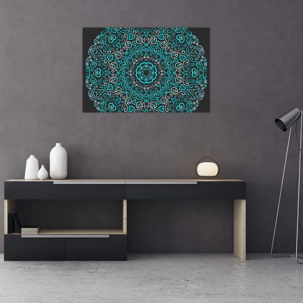 Tablou cu abstracție ornamentală (90x60 cm)