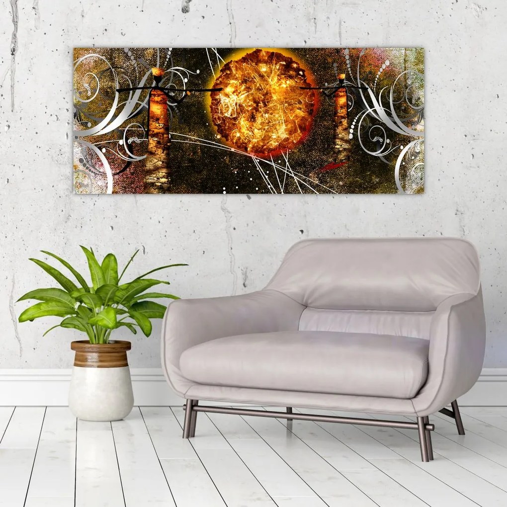 Tablou cu pictură epochală străveche (120x50 cm)