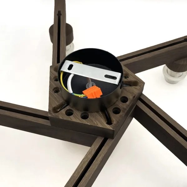 Lustră LED aplicată Brilagi ANTHONY 5xE14/40W/230V stejar nuc/alb