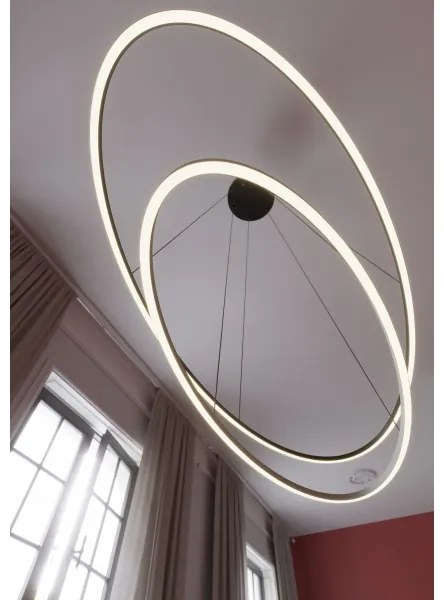 Redo 01-3343 - Lustră LED dimmabilă suspendată pe cablu LEO, 115W/230V, negru