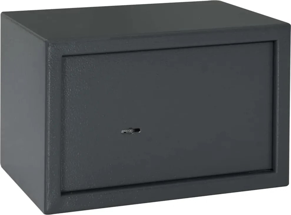 vidaXL Seif cu blocare Gri închis 31 x 20 x 20 cm Oțel