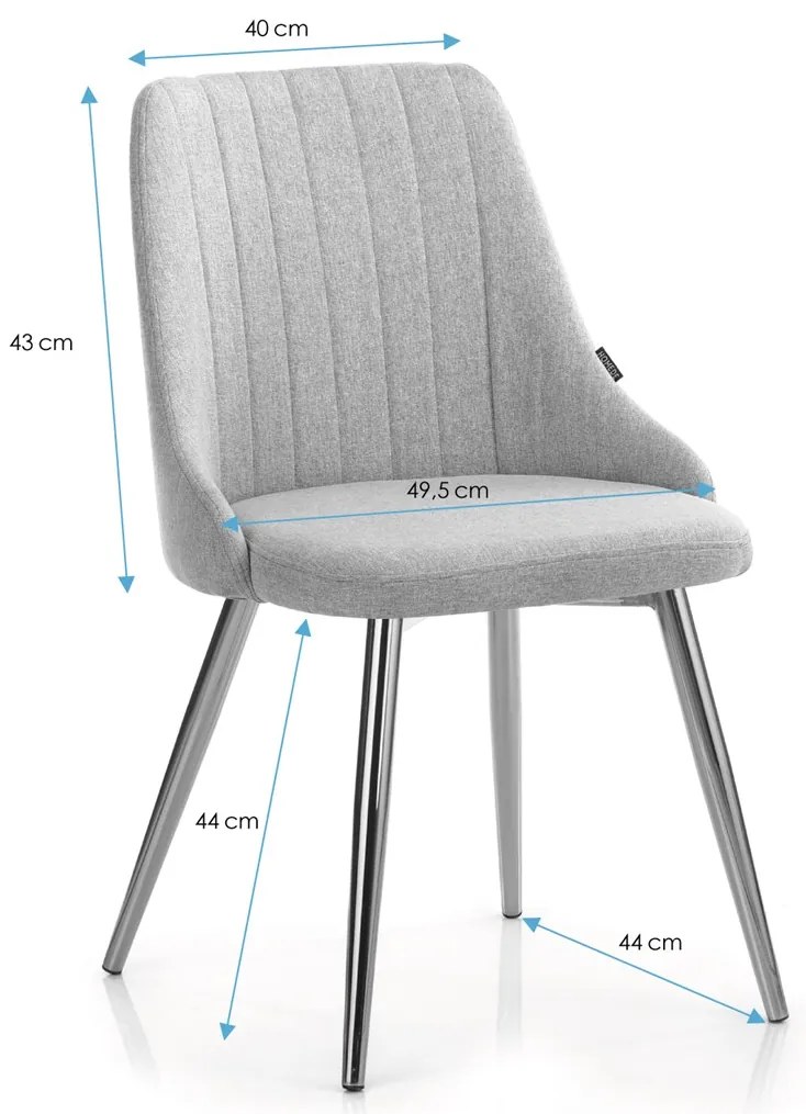 Scaun de sufragerie Culoare gri inchis, BECKERTI