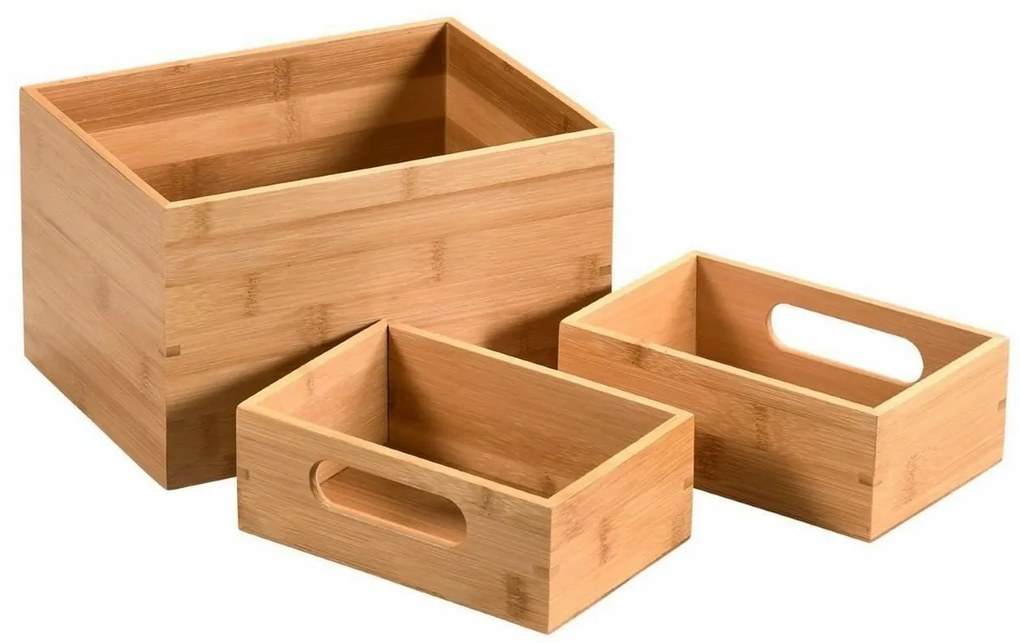 Set de cutii din bambus Kesper 58194 3 buc