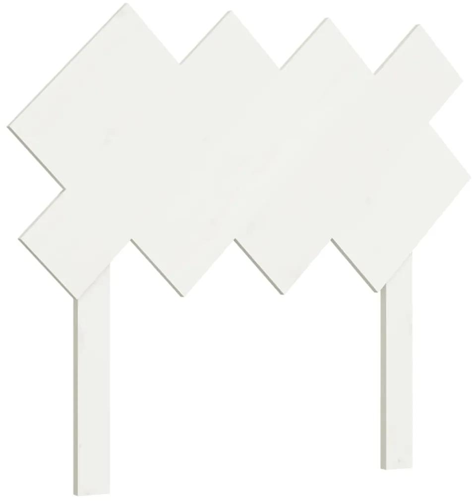 819201 vidaXL Tăblie de pat, alb, 92x3x81 cm, lemn masiv de pin