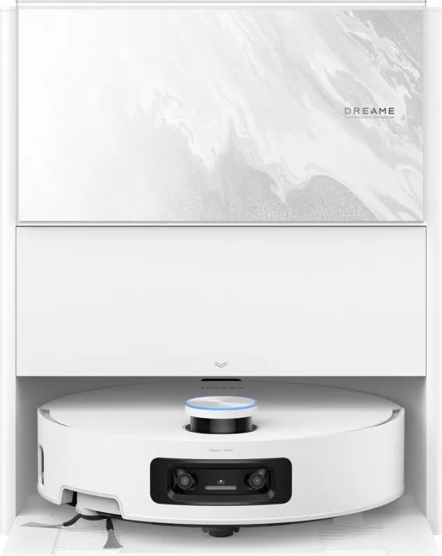 Aspirator robot Dreame Aqua 10 Ultra Track RLR81CE-WH, 25.000 Pa, 200 min, 3,5/4 l, Curatare uscata/umeda, Camere AI, VersaLift DToF, Curatare automata a mopului la 100°C, Alb