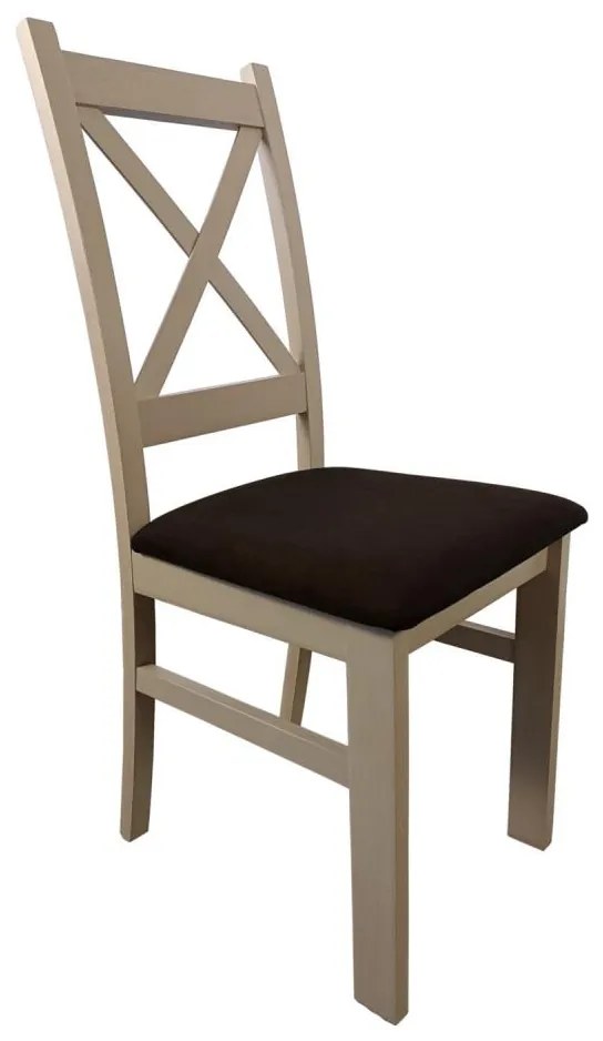 Scaun de sufragerie NATE stejar sonoma/maro închis