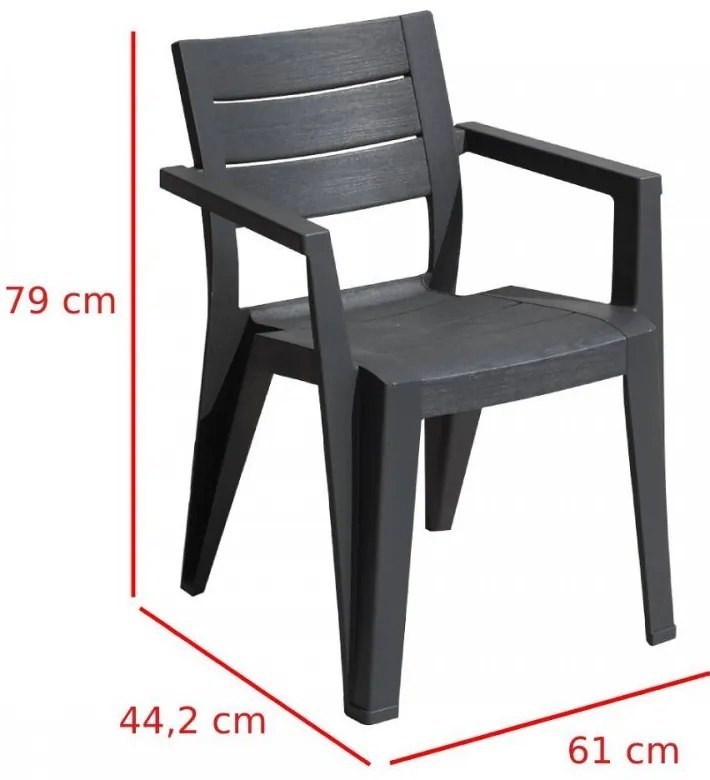 Set mobilier de grădină Fujuli 6+1, grafit