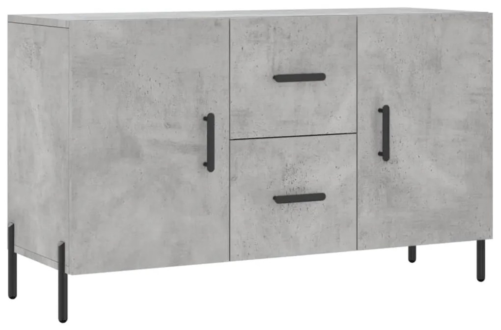 828184 vidaXL Dulap, gri beton, 100x36x60 cm, lemn compozit
