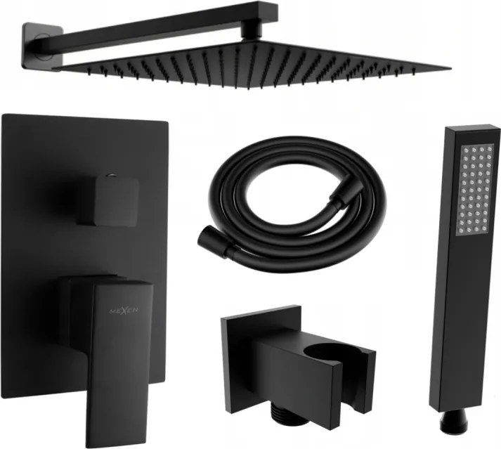 Mexen Uno Set de duș încastrat DR02, negru - 71435DR02-70