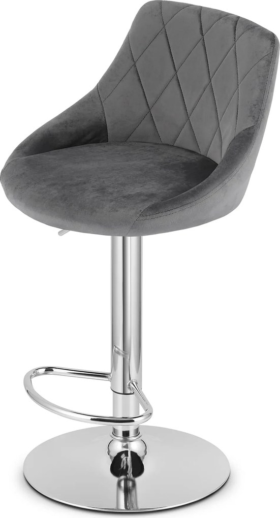 Reducere Scaun de bar gri VELVET KAST II. calitate.