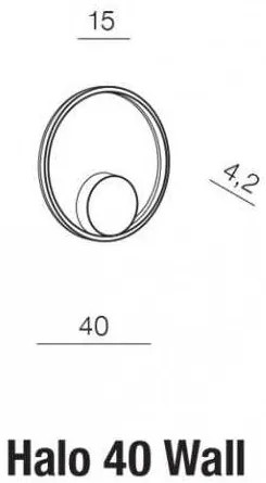Aplica de perete LED design modern geometric HALO 40 WALL WH