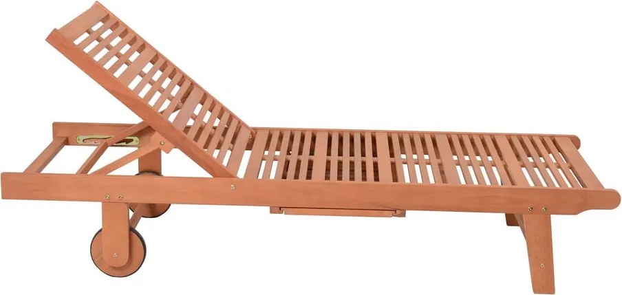 Șezlong de grădină crem/în culoare naturală din lemn masiv San Diego – Garden Pleasure