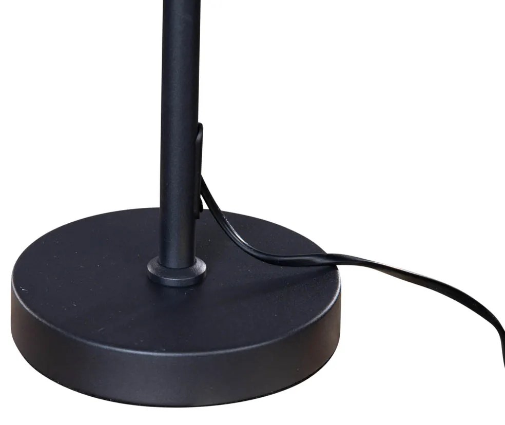 Lampă de masă neagră cu abajur din catifea bronz 35cm - Parte