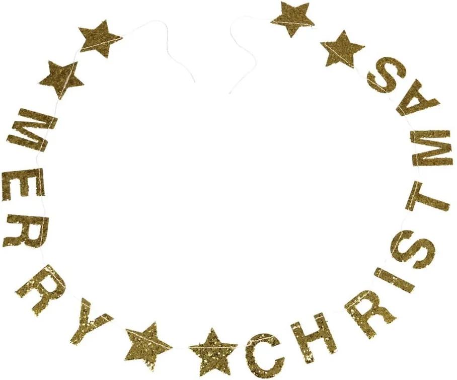 Ghirlandă de Crăciun cu mesaj Rex London Gold Stars