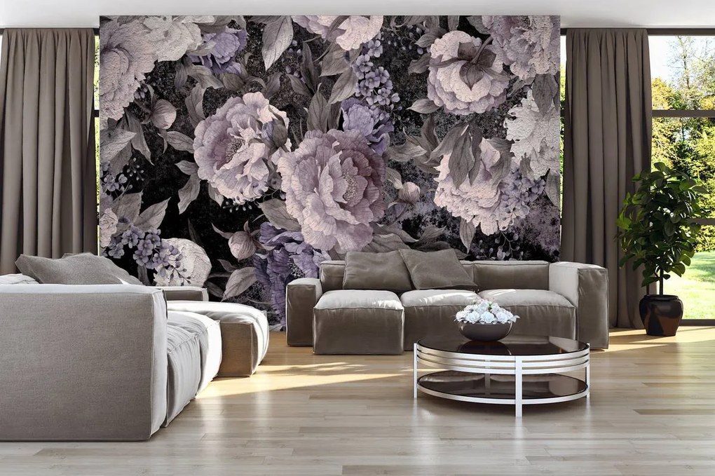 Fototapet - Flori bujori (254x184 cm)