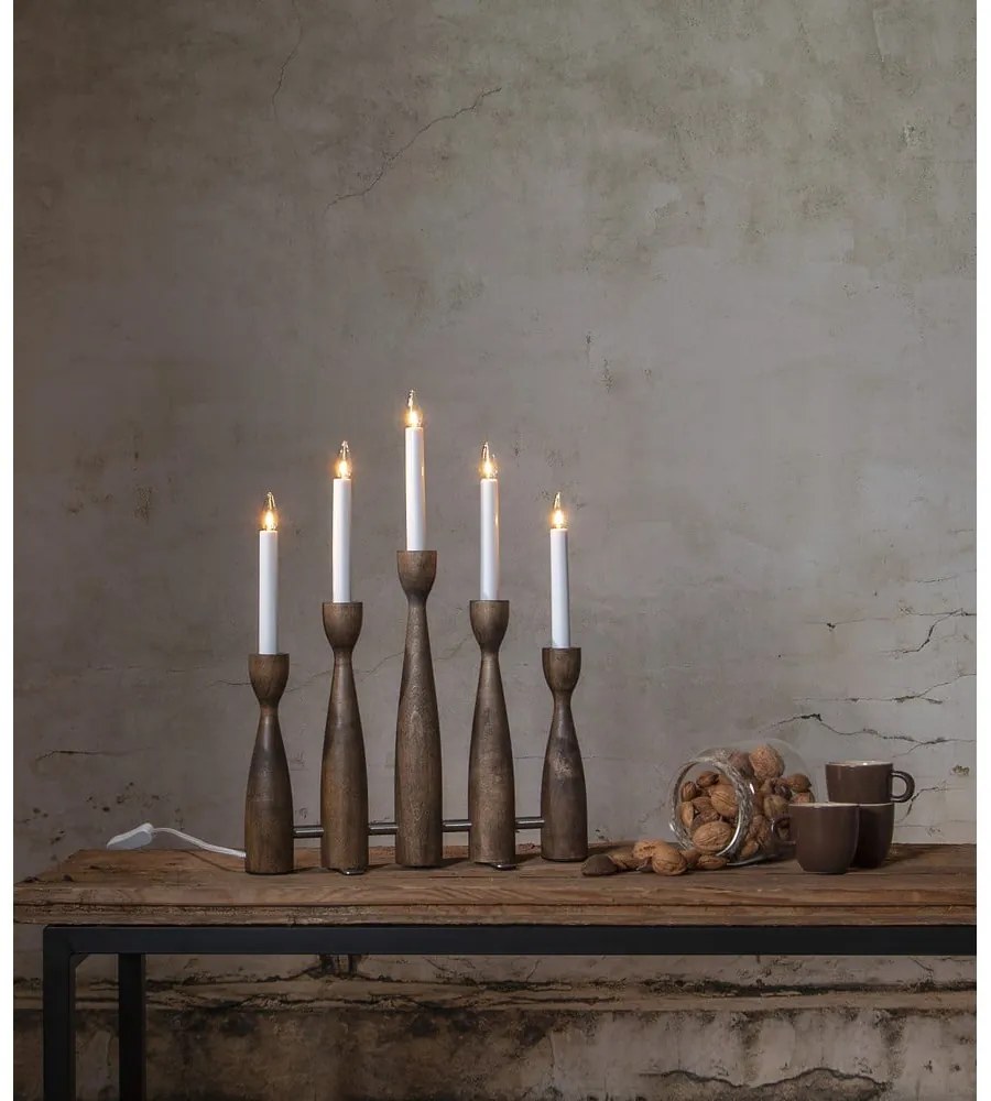 Decorațiune luminoasă de Crăciun în culoare naturală închisă cu alimentare la priză Midja 2.0 – Star Trading