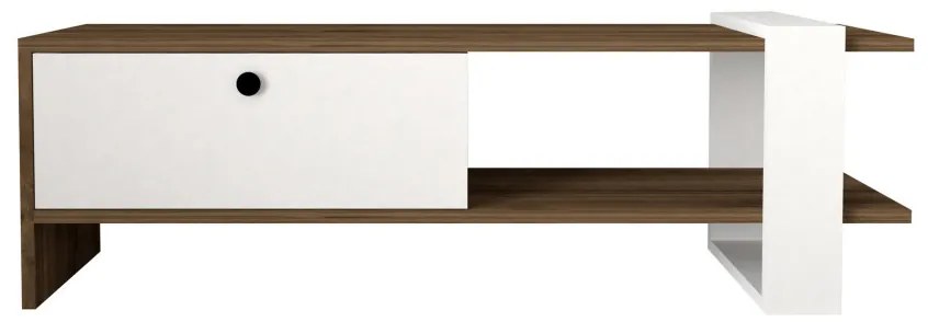 Set de mobilier pentru living Gaye, Nuc- Alb