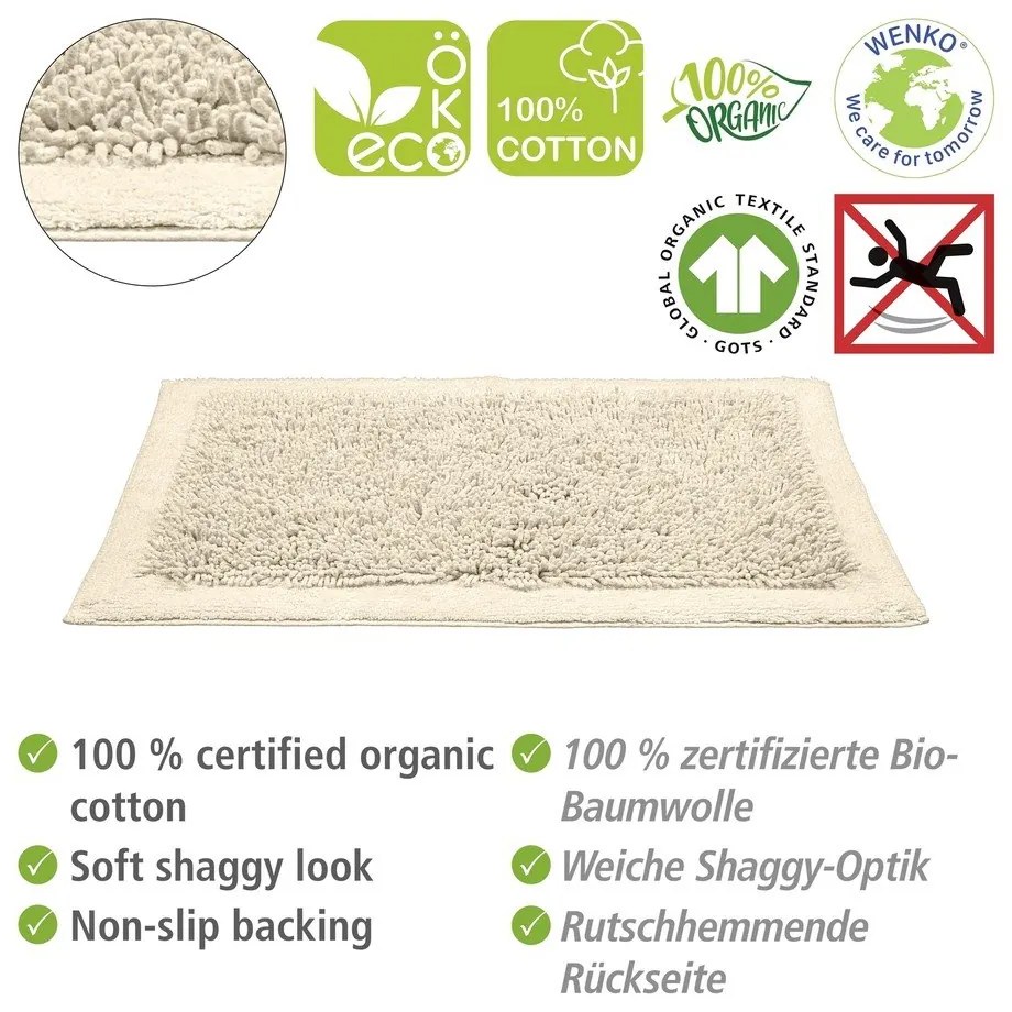 Covoraș de baie crem din material textil 60x90 cm Sidyma – Wenko