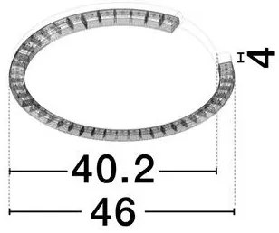 Plafoniera circulara aluminiu auriu GREAMY D-46cm