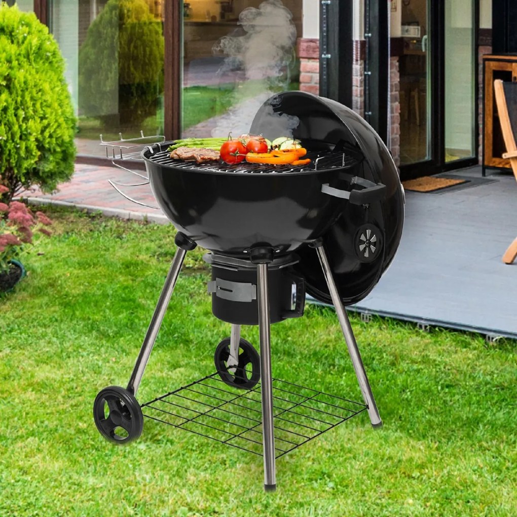 Grill sferic, cu capac