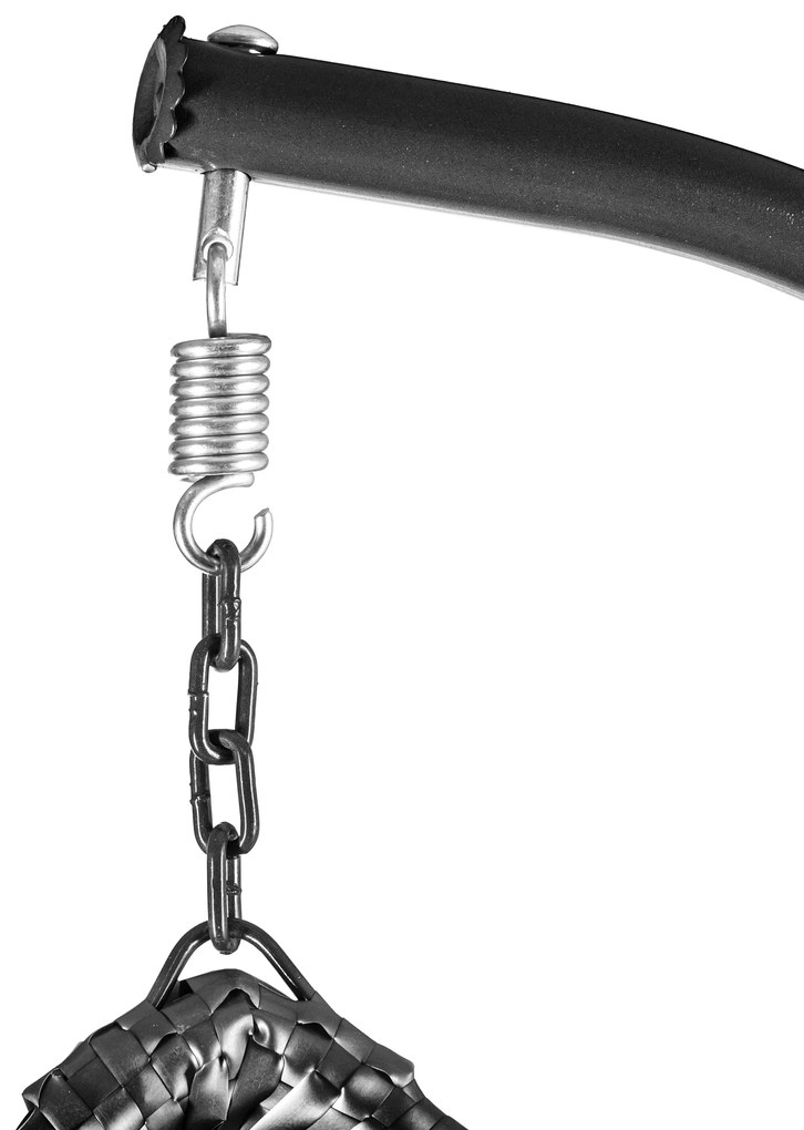 Scaun suspendat negru KOKON cu suport
