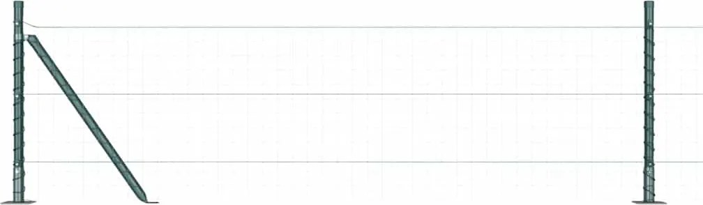 vidaXL Stâlp de gard. 52 pcs Gri 3,2 x 3,2 x 50 cm