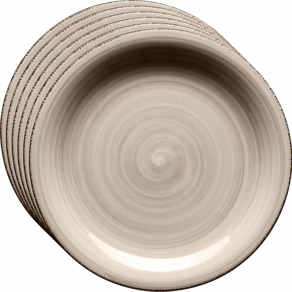 Mäser Set de 6 farfurii de desert Bel Tempo 19,5 cm, taupe