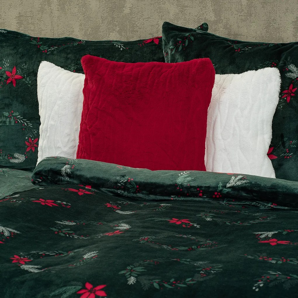 Lenjerie de pat din microflanel 4Home Poinsettia , 140 x 200 cm, 70 x 90 cm, 140 x 200 cm, 70 x 90 cm