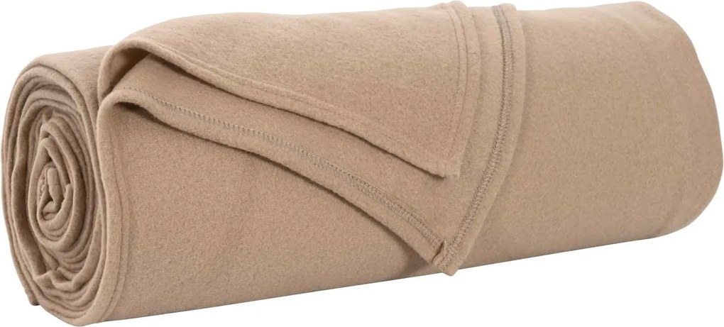 vidaXL Pătura de aruncat Culoare Cămilă 280 x 210 cm Molton