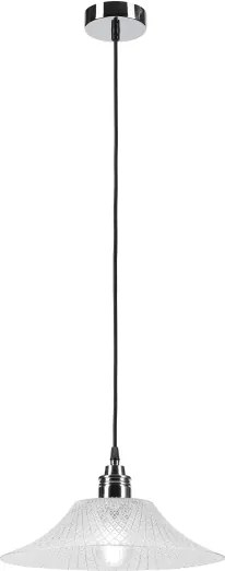 Lustră suspendată pe cablu JULL 1xE27/15W/230V crom lucios/sticlă transparentă