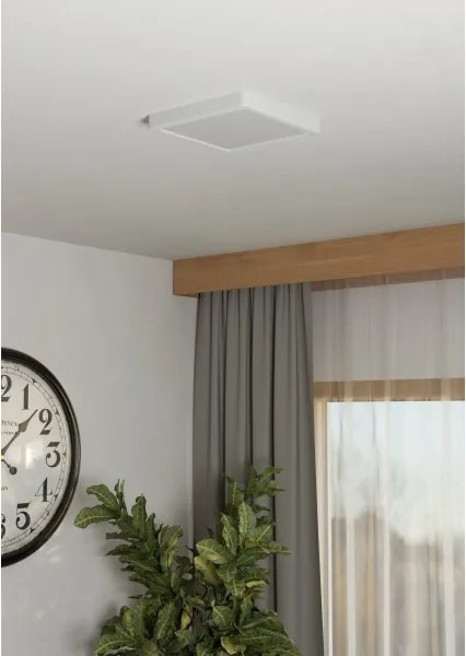 Eglo 901312-LED Plafonieră LED FUEVA, 10,5 W, 230 V, 2700/4000/6500 K, 22 x 22 cm, alb