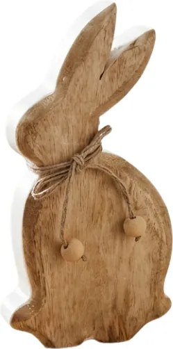 Iepure de Paste din lemn RABELLO 20 cm, alb