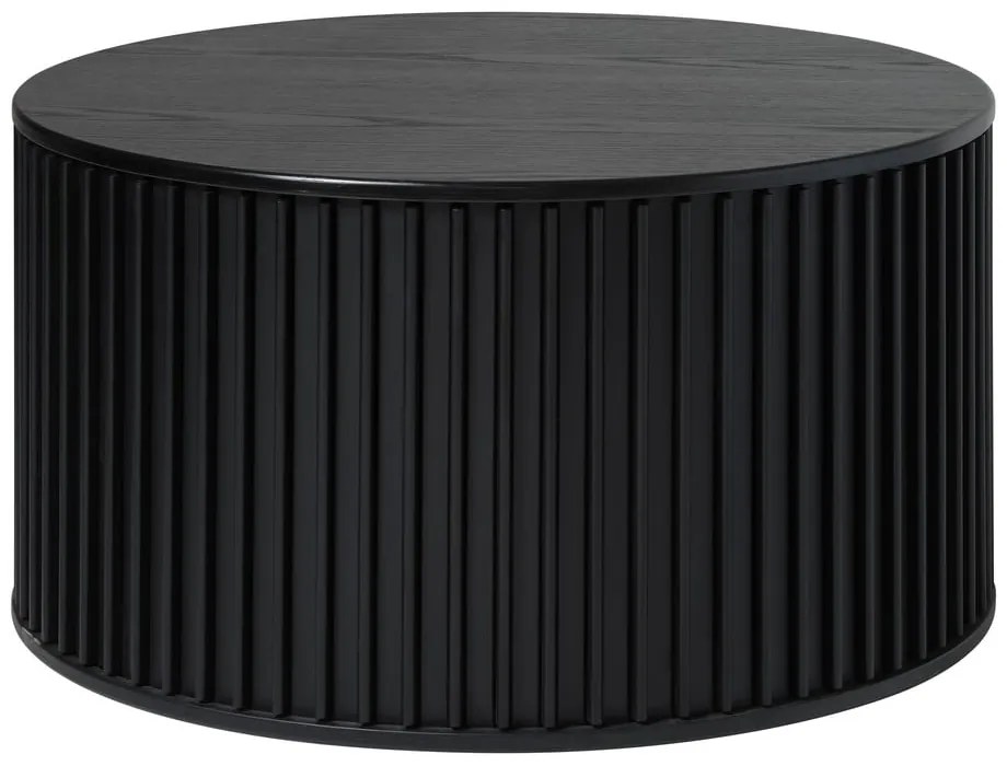 Măsuță de cafea neagră rotundă ø 85 cm Siena – Unique Furniture