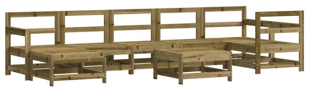 3186297 vidaXL Set mobilier relaxare de grădină, 8 piese, lemn de pin tratat