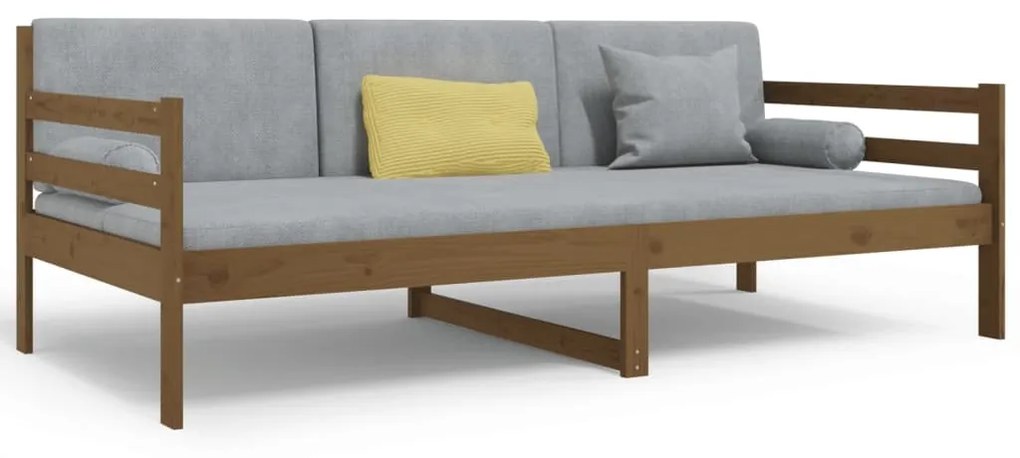 814682 vidaXL Pat de zi, maro miere, 80x200 cm, lemn masiv de pin