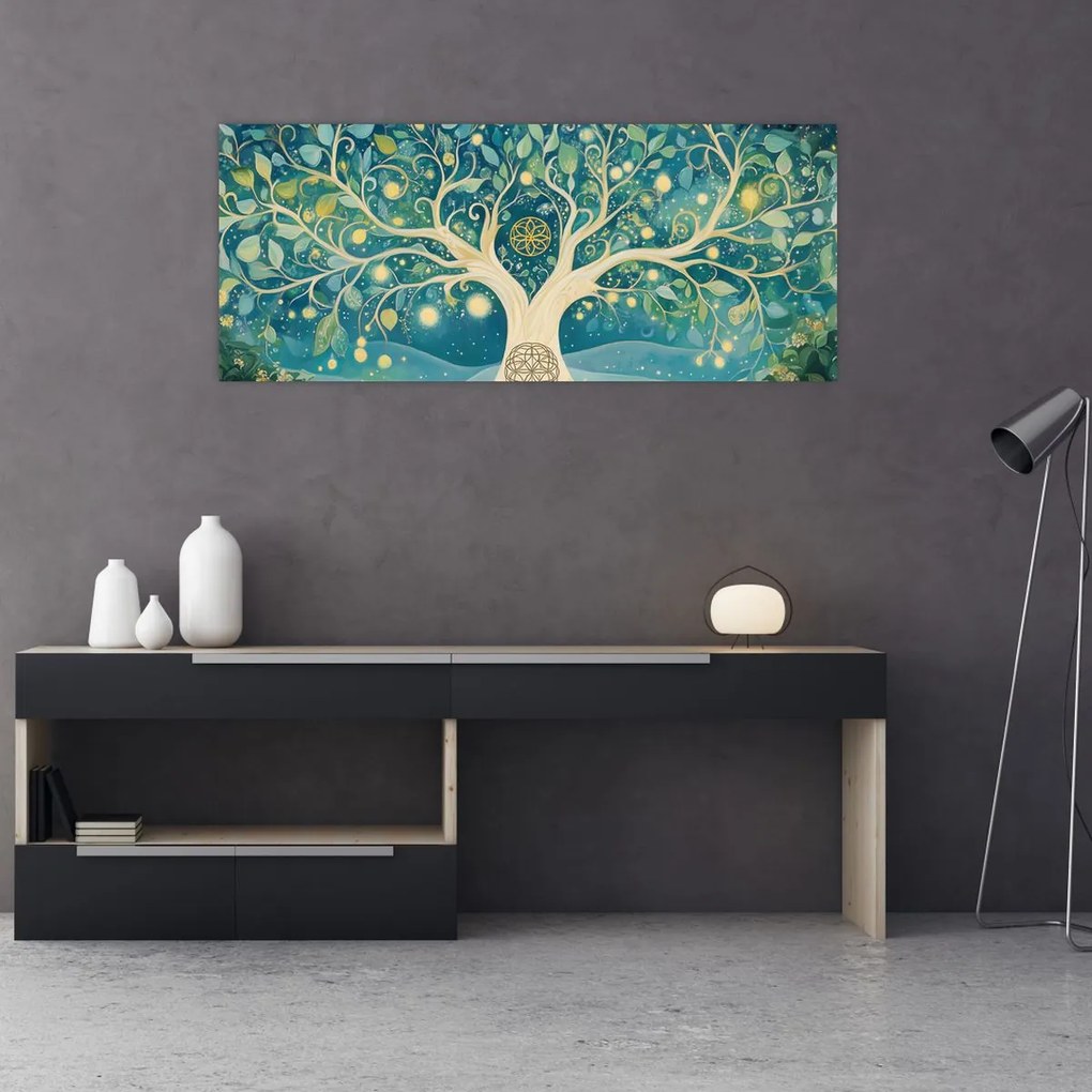 Tablou – Arbore magic cu spirale (120x50 cm)