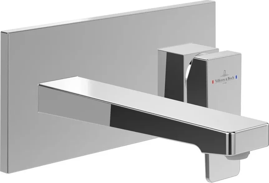 Baterie lavoar incastrata Villeroy&Boch Architectura Square crom lucios fara corp ingropat