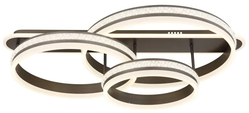 Plafoniera LED cu telecomanda design modern Grouni 80x50cm