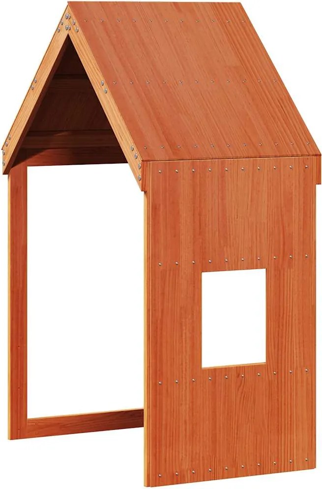 vidaXL Acoperiș Pat Copii, maro, 60x89x134,5 cm Lemn Mass Pin