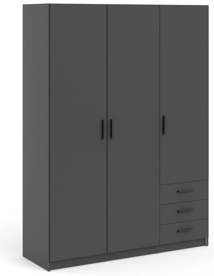 Șifonier gri închis 147x200 cm Sprint – Tvilum