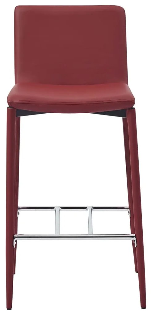 Set mobilier de bar, 3 piese, rosu vin, piele ecologica Bordo, 3