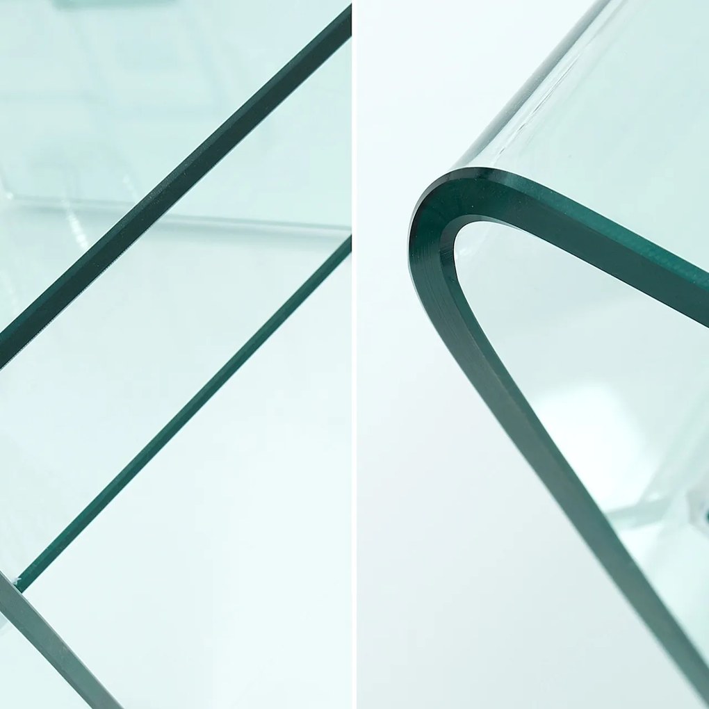 Masuta din sticla Fantome Trapez 70cm