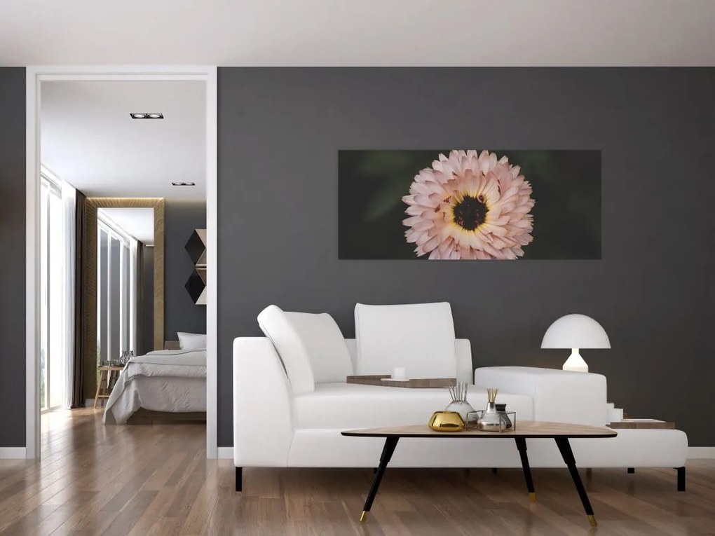 Tablou cu floare portocalie (120x50 cm)