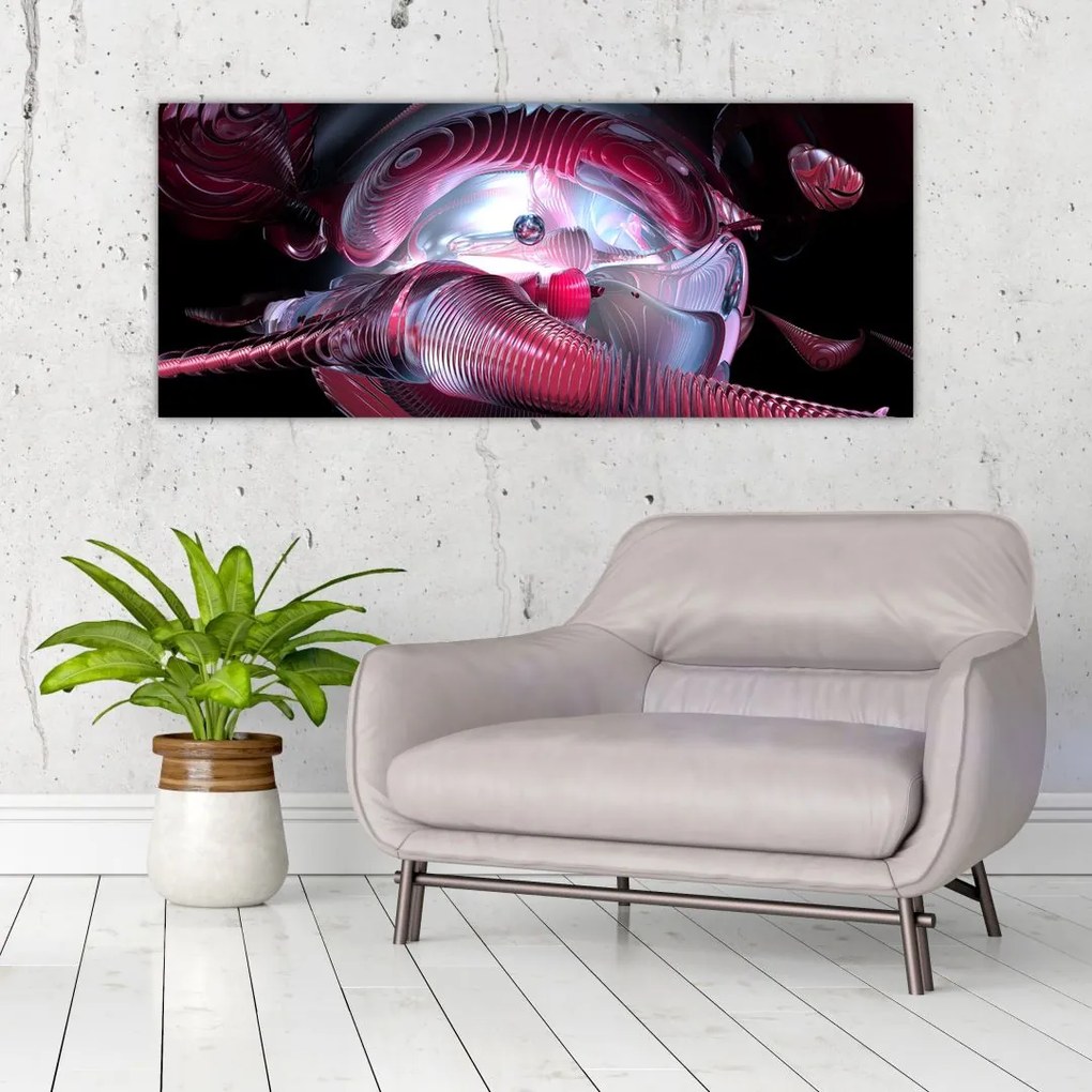 Tablou - Abstracție, viermi spațiali (120x50 cm)