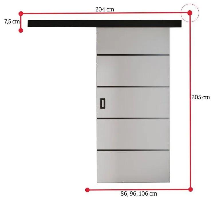 Supermobel Posuvné dveře WERDI PLUS, 106x205x1,6, sonoma